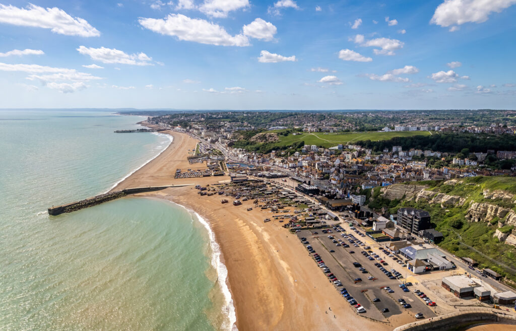 Hastings is a large seaside town and borough in East Sussex on the south coast of England.